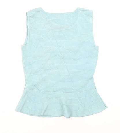Uterque Women's Blue Cotton Tank Top Size L