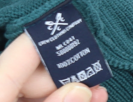 Crew Clothing Men’s Green Cotton Full Zip Jumper, M