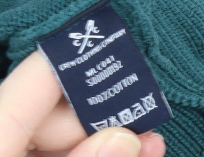 Crew Clothing Men’s Green Cotton Full Zip Jumper, M