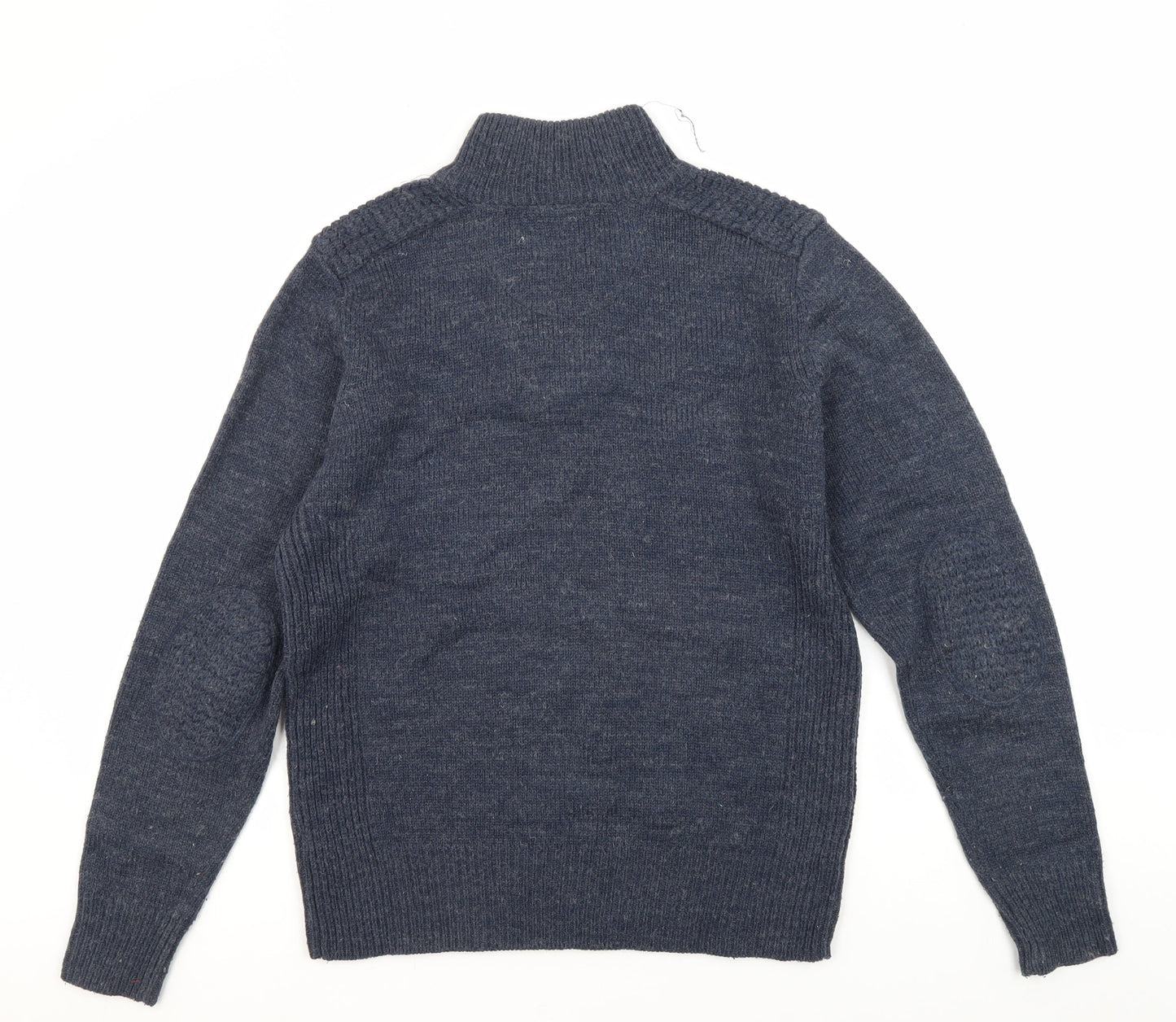 TwistedSoul Men's Blue Henley Jumper, M, Classic Style