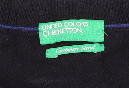 United Colors of Benetton Black Cashmere Blend Pullover S