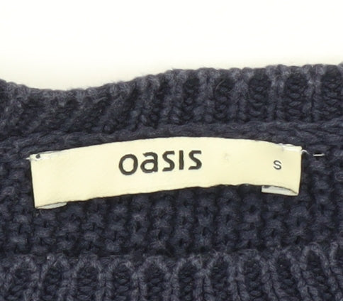 Womens UK Size S Oasis Blue Pullover Jumper