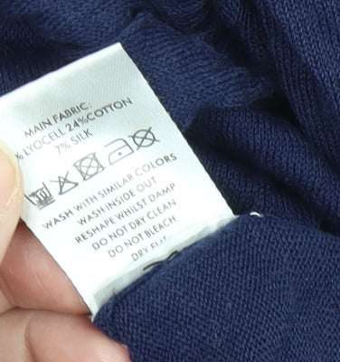 Womens UK Size 8 Oliver Bonas Blue Basic Blouse