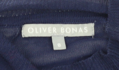 Womens UK Size 8 Oliver Bonas Blue Basic Blouse