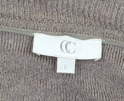 Womens UK Size L CC Brown Cardigan Jumper