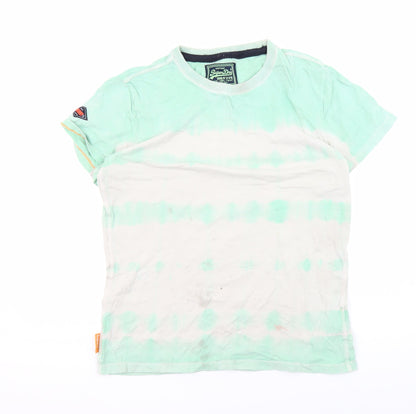 Superdry Men's Small Green White Vintage Logo Tee