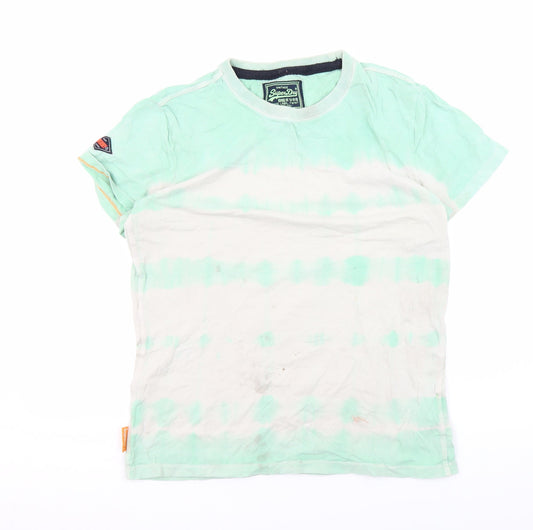 Superdry Men's Small Green White Vintage Logo Tee