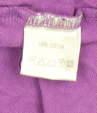 Oakman Men's Purple L Polo Shirt, Short Sleeve Button-Down