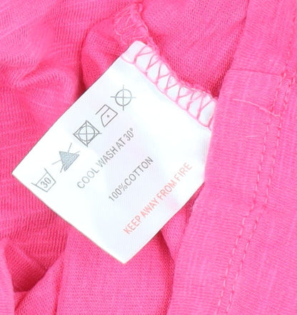 First Avenue Women's Pink Cotton Blouse - Size S, Spring Style