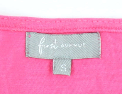First Avenue Women's Pink Cotton Blouse - Size S, Spring Style
