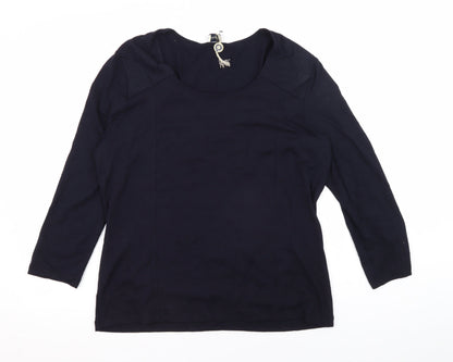 Womens UK Size L Viyella Black Basic T-Shirt