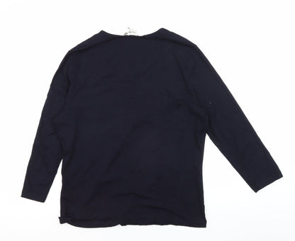 Womens UK Size L Viyella Black Basic T-Shirt