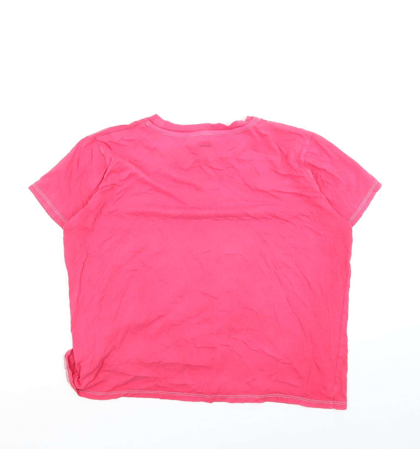 Womens UK Size L French Connection Pink Basic T-Shirt