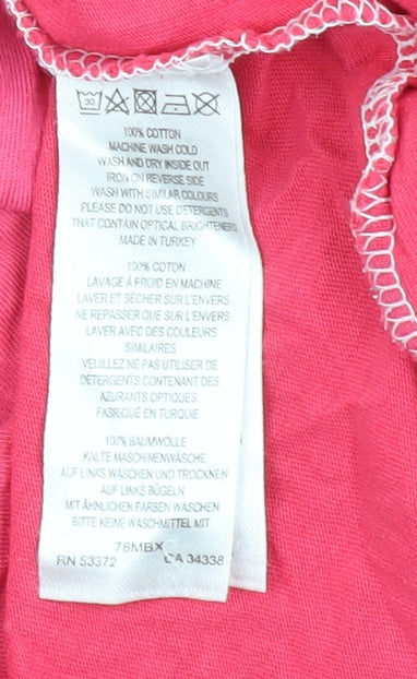 Womens UK Size L French Connection Pink Basic T-Shirt