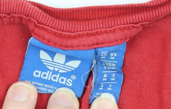 Mens UK Size M adidas Red  T-Shirt