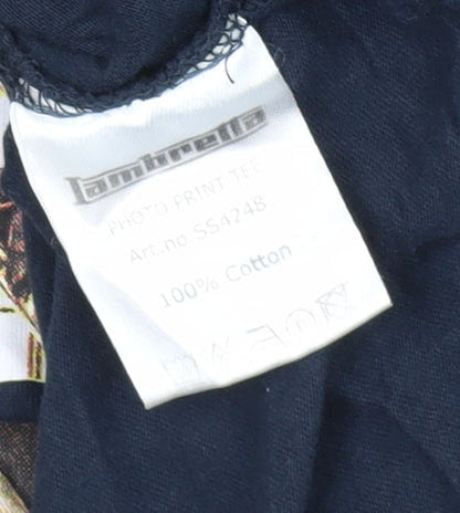 Lambretta Men's Blue XL Retro Graphic T-Shirt