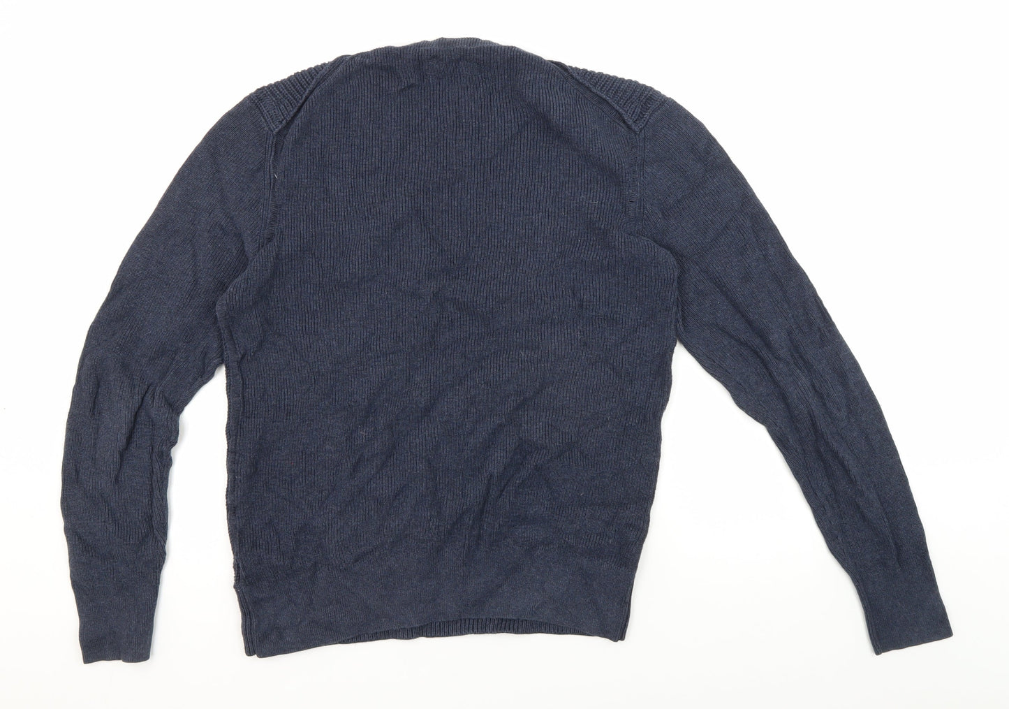 AllSaints Men's Blue Wool Pullover Jumper S