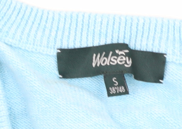 Womens UK Size S Wolsey Blue Pullover Jumper