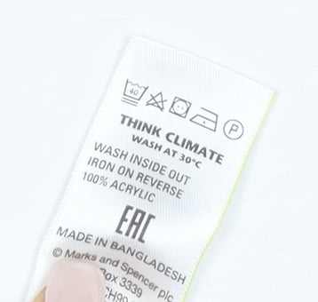 Marks and Spencer Men's Grey V-Neck Pullover Jumper S