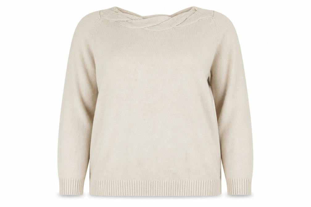 Womens UK Size 14 Marks and Spencer Beige Pullover Jumper