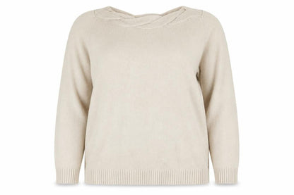 Womens UK Size 14 Marks and Spencer Beige Pullover Jumper