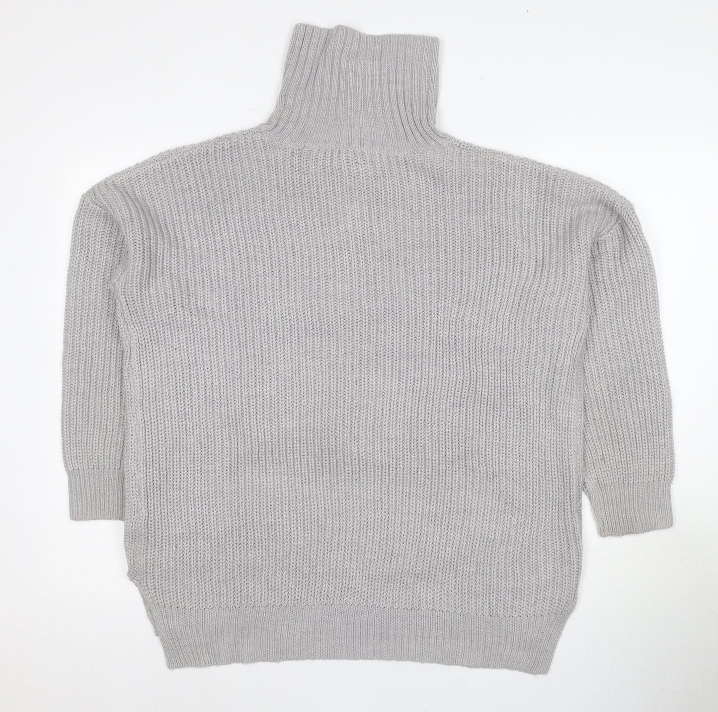 AX Women's Grey Roll Neck Knitted Jumper, M