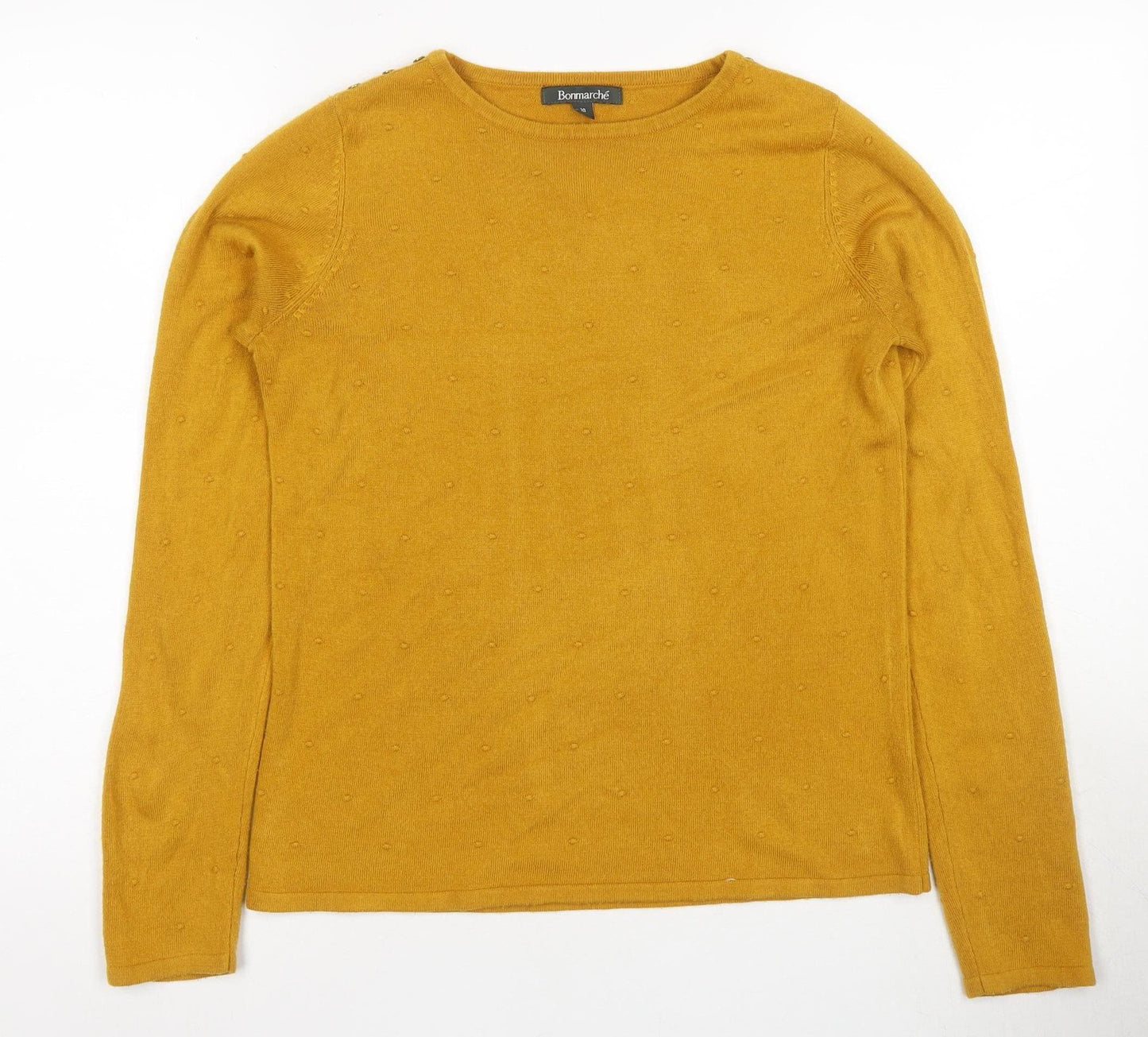 Womens UK Size 10 Bonmarche Gold Pullover Jumper