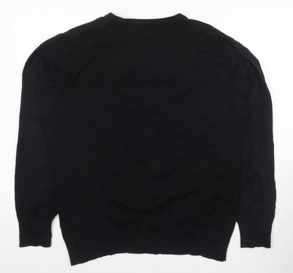 Next Men's Black V-Neck Pullover Jumper Size L