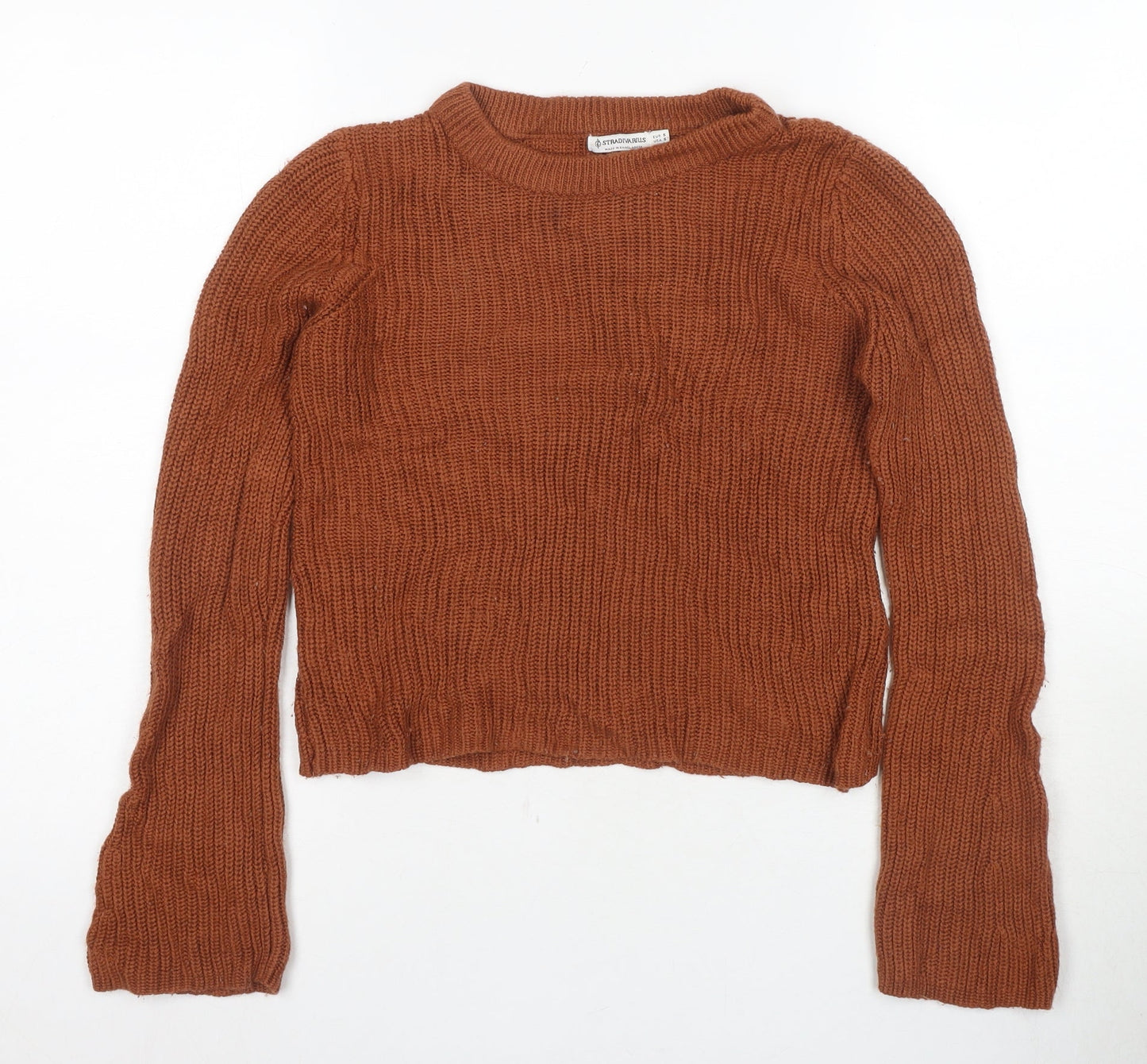 Womens UK Size 6 Stradivarius Brown Pullover Jumper