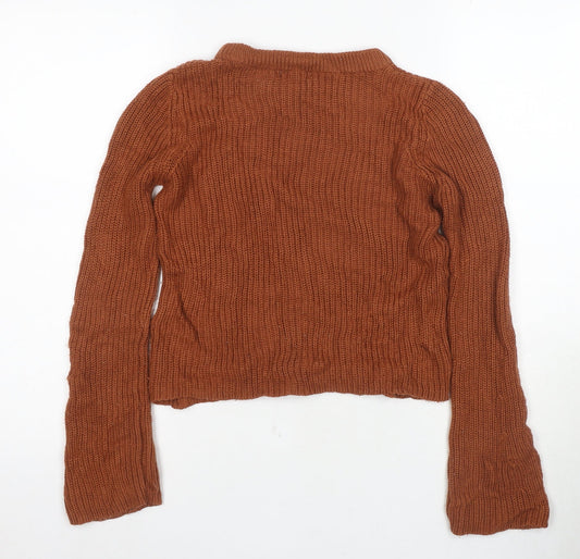 Womens UK Size 6 Stradivarius Brown Pullover Jumper