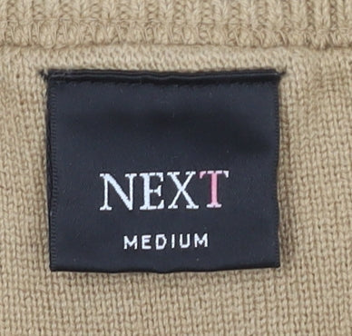 Next Men's Beige Cotton Full Zip Jumper M