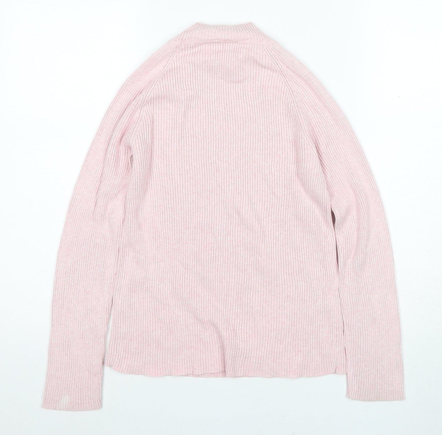 BHSWomen's Pink Mock Neck Pullover Jumper Size 14