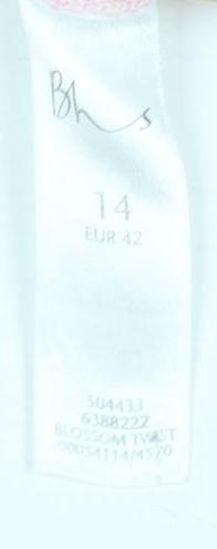 BHSWomen's Pink Mock Neck Pullover Jumper Size 14