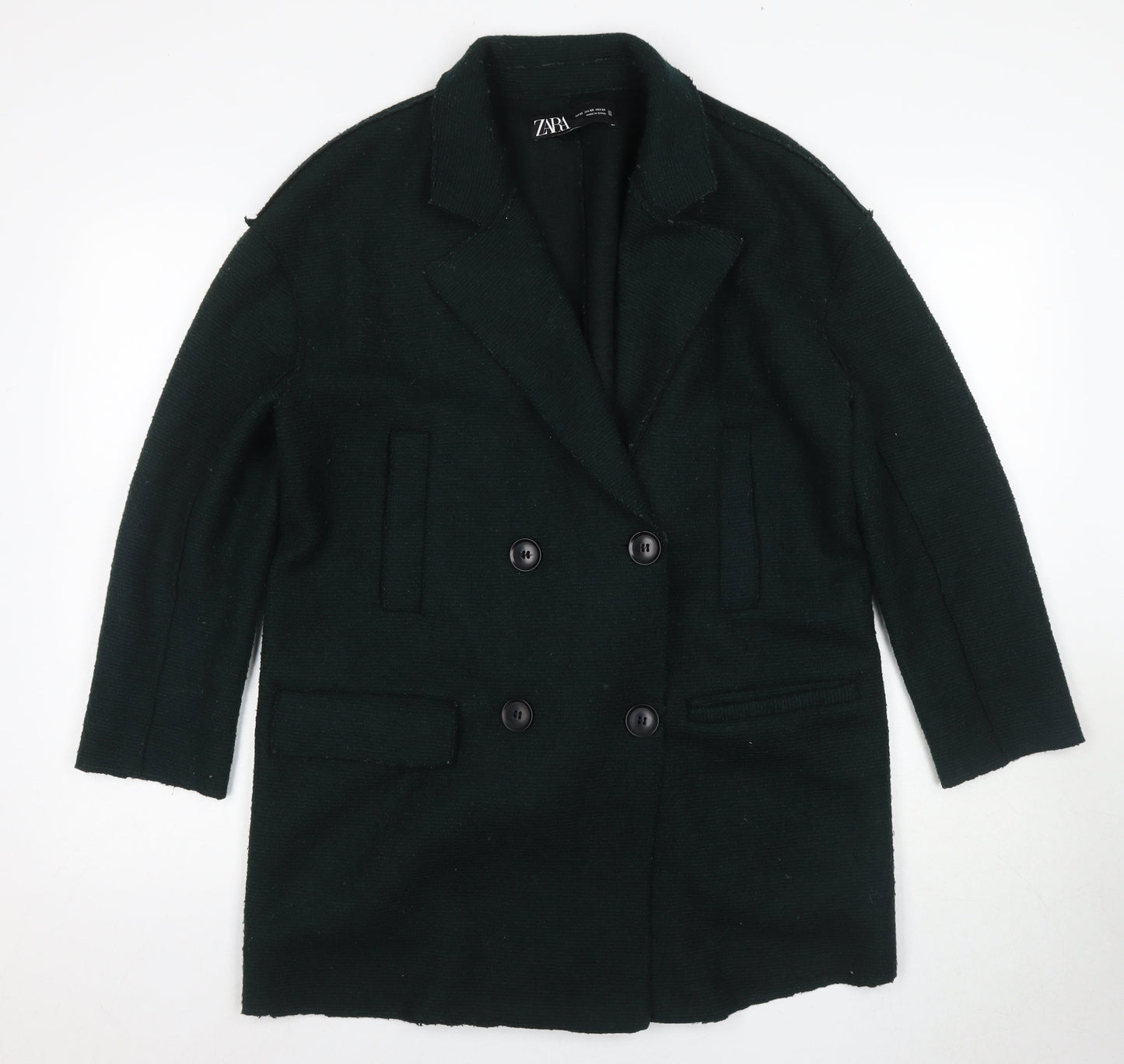 Womens UK Size 6 Zara Black Pea Coat