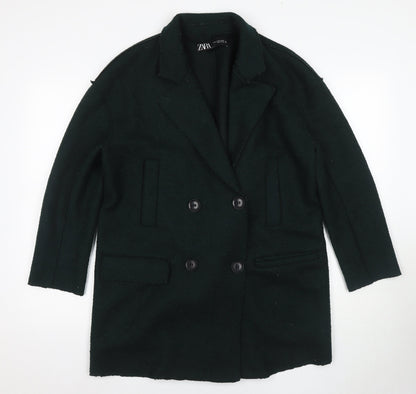Womens UK Size 6 Zara Black Pea Coat
