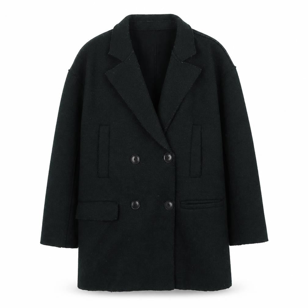 Womens UK Size 6 Zara Black Pea Coat