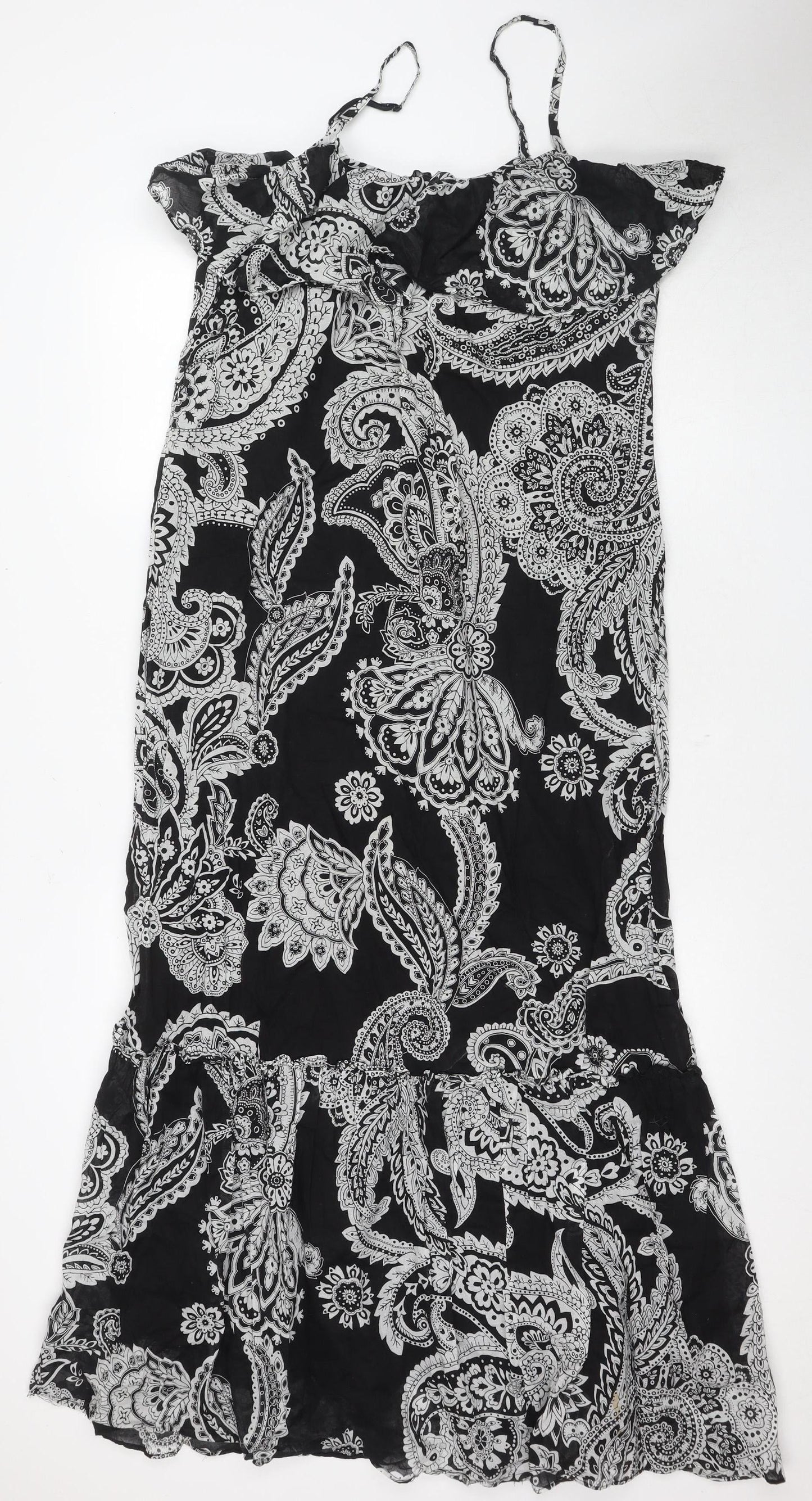 Noa-Noa Women's Black Paisley Dress Size 14 Summer