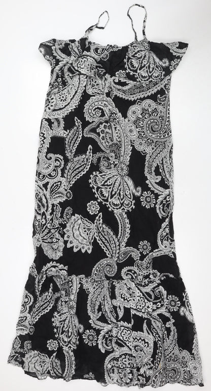 Noa-Noa Women's Black Paisley Dress Size 14 Summer