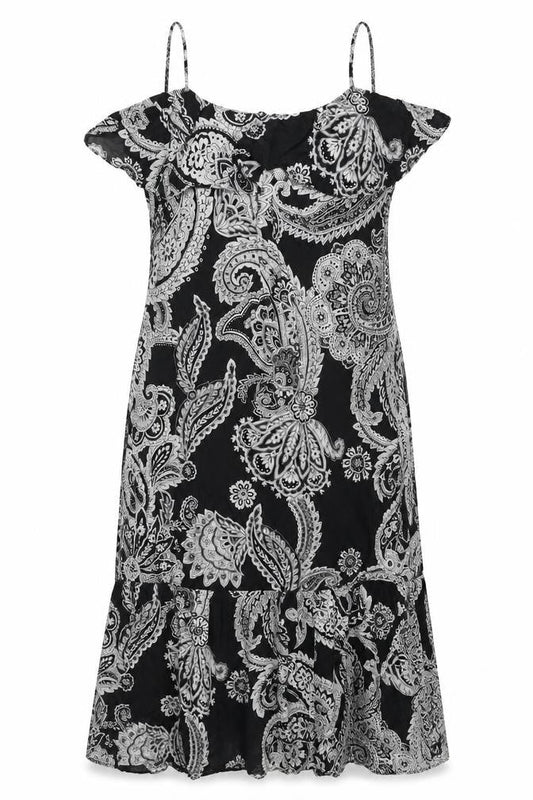 Noa-Noa Women's Black Paisley Dress Size 14 Summer