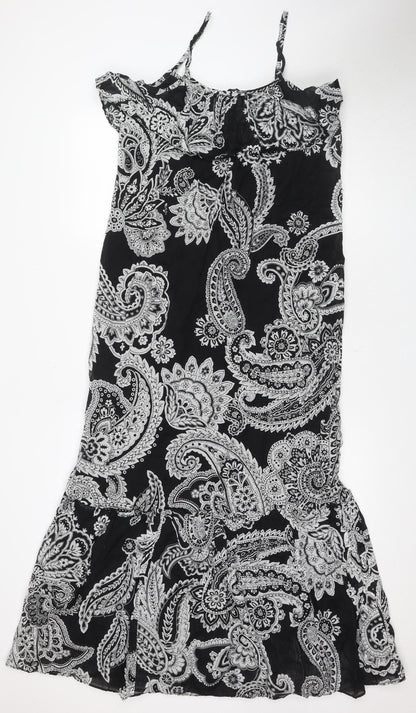 Noa-Noa Women's Black Paisley Dress Size 14 Summer
