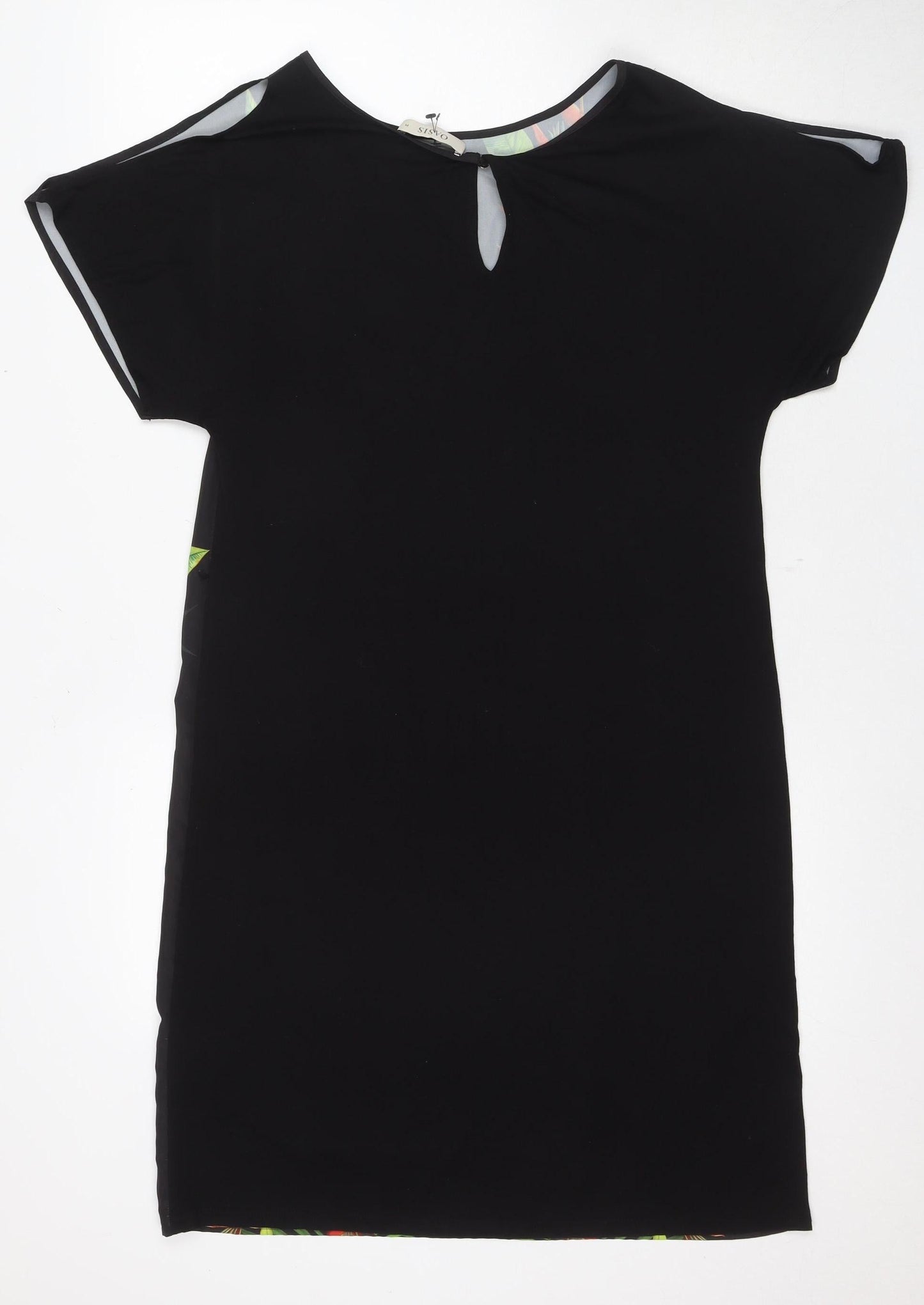 Oasis Women's Black Floral Shift Dress Size 10