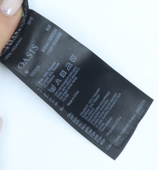 Oasis Women's Black Floral Shift Dress Size 10