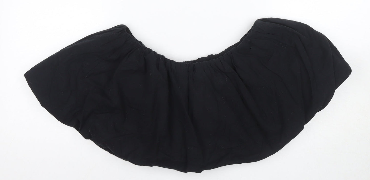 PRETTYLITTLETHING Black Peasant Skirt Women Size 10