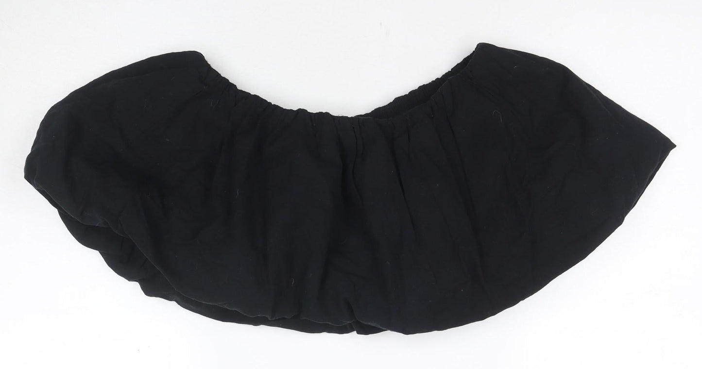PRETTYLITTLETHING Black Peasant Skirt Women Size 10