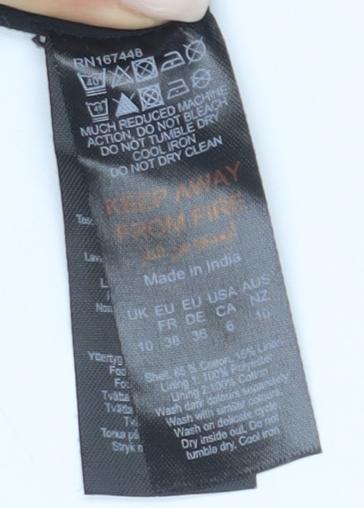 PRETTYLITTLETHING Black Peasant Skirt Women Size 10