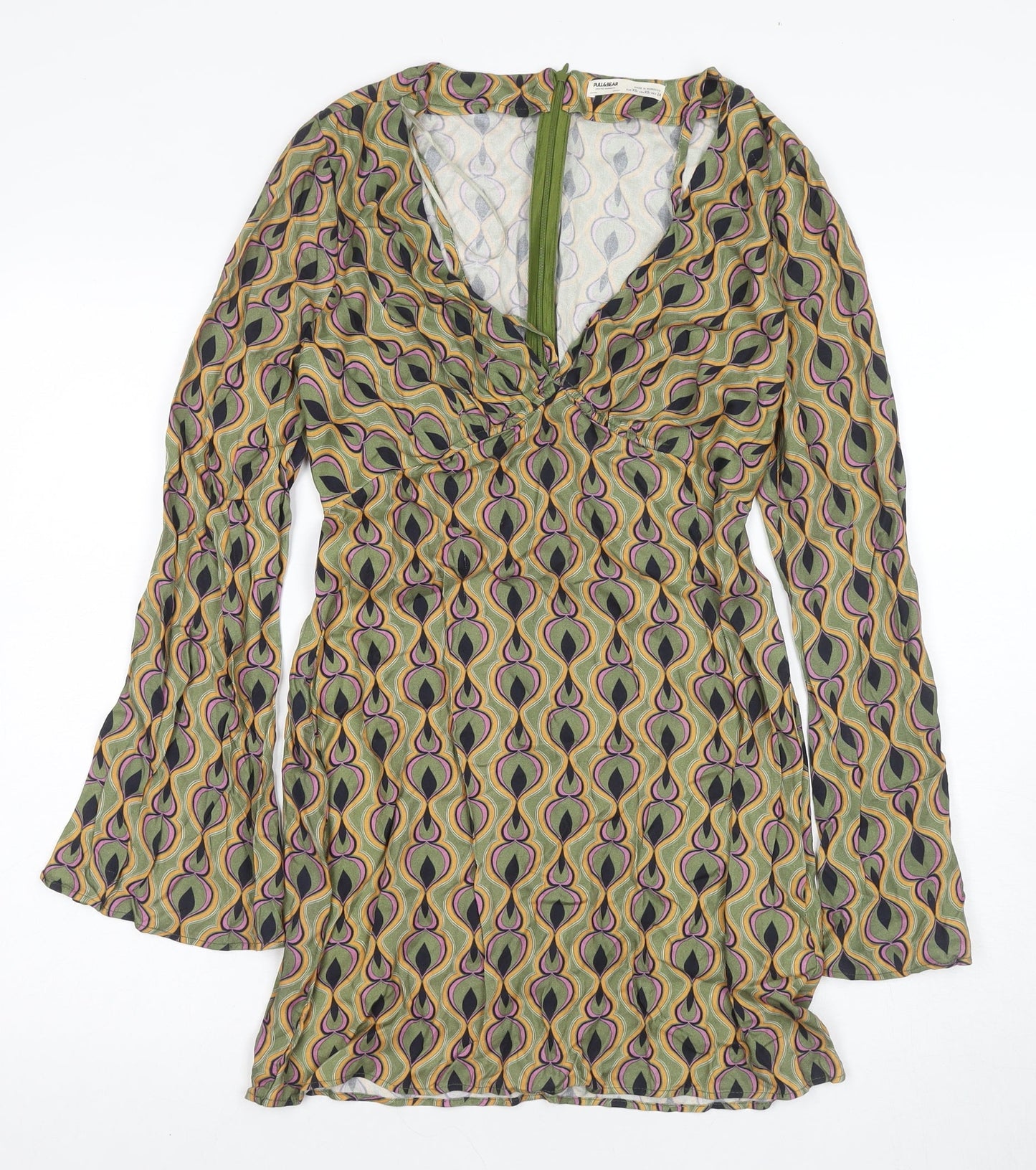 Pull&Bear Women's Multicoloured XS Geometric Shift Dress