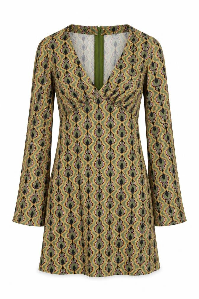 Pull&Bear Women's Multicoloured XS Geometric Shift Dress