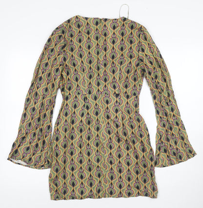 Pull&Bear Women's Multicoloured XS Geometric Shift Dress