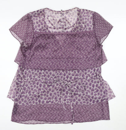 Betty Jackson Black Women's Purple Tunic Blouse Size 12