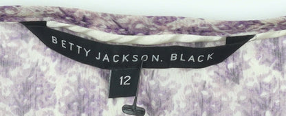 Betty Jackson Black Women's Purple Tunic Blouse Size 12